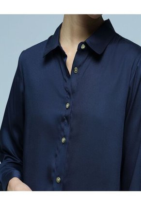 Vestido Para Mujer Manga Larga Color Azul  Marca Ostu #40170252