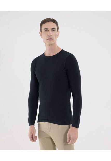 Saco Para Hombre Cuello Redondo Color Negro Marca Ostu #60330033