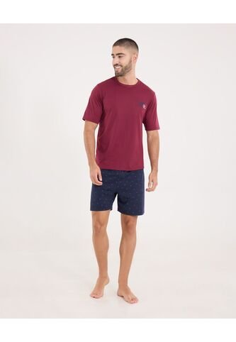 Pijama Para Hombre M/C P/C Color Fucsia Marca Ostu #60040202 Ostu