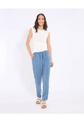 Jogger Con Bolsillos  Para Mujer Azul Ostu