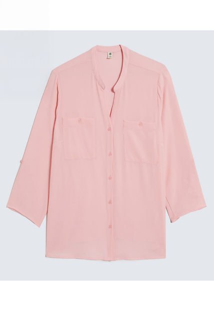 Blusa Para Mujer Manga 3/4 Color Rosa Marca Ostu #40121098