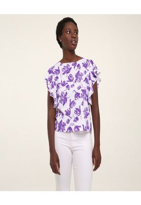 Blusa Para Mujer Manga Corta Color Morado Marca Ostu #40120727