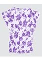 Blusa Para Mujer Manga Corta Color Morado Marca Ostu #40120727 de Ostu