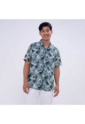 Camisa Para Hombre Manga Corta Sin Bolsillo Color Verde Marca Ostu #60010757
