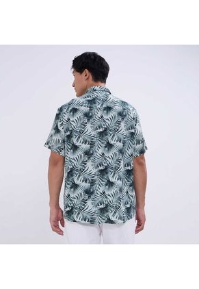 Camisa Para Hombre Manga Corta Sin Bolsillo Color Verde Marca Ostu #60010757