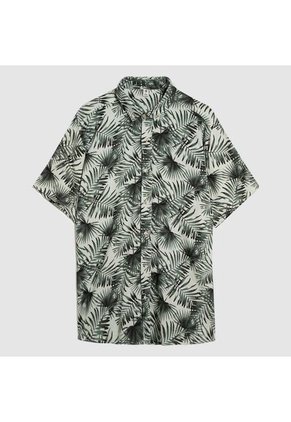 Camisa Para Hombre Manga Corta Sin Bolsillo Color Verde Marca Ostu #60010757