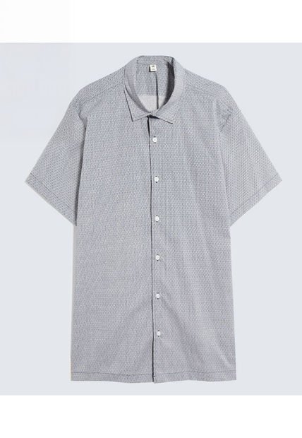 Camisa Para Hombre Manga Corta Sin Bolsillo Color Azul  Marca Ostu #60010772