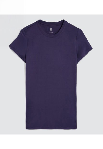 Camiseta Para Mujer Manga Corta Cuello Redondo Color Morado Marca Ostu #40092381