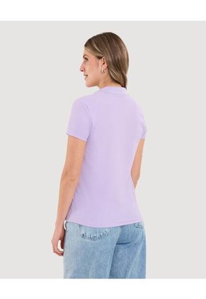 Polo Para Mujer Manga Corta Color Lila Marca Ostu #40110180