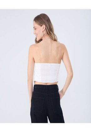 Blusa Para Mujer Manga Sisa Color Crudo Marca Ostu #40121095