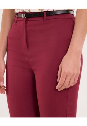 Pantalón Para Mujer Chino Color Vino Marca Ostu #40070801