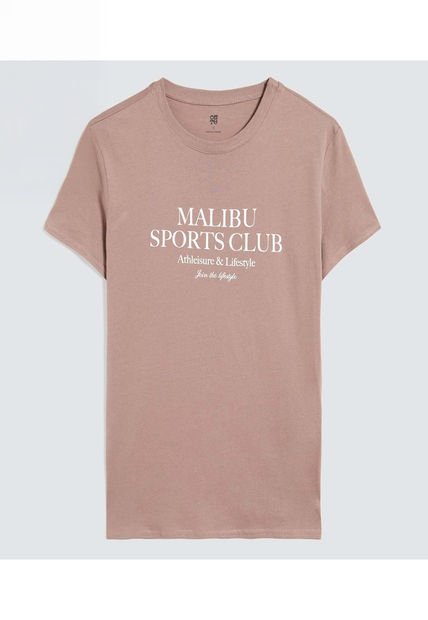 Camiseta Para Mujer Manga Corta Color Café Claro Marca Ostu #40092345
