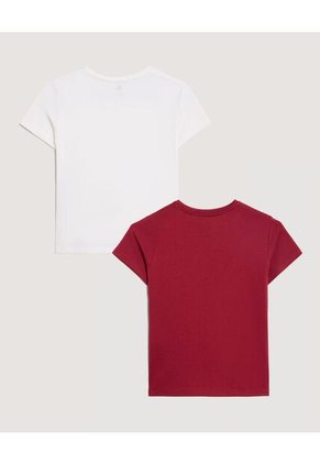 Camiseta Dúo Pack Manga Corta Para Niña  Infantil Niña Negro Ostu