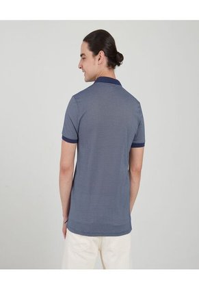 Polo Para Hombre Cuello Tejido Sin Bolsillo Color Azul  Marca Ostu #60110567