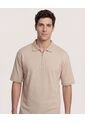 Polo  Para Hombre Cuello Tejido Sin Bolsillo Color Beige Marca Ostu #60110880 de Ostu