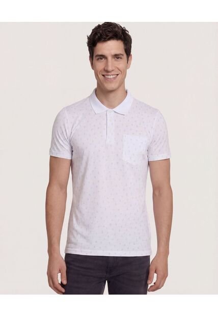 Polo  Para Hombre Cuello Tejido Con Bolsillo Color Blanco Marca Ostu #60110871