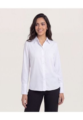 Camisa  Para Mujer Manga Larga Color Blanco Marca Ostu #40010258