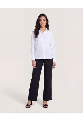 Camisa  Para Mujer Manga Larga Color Blanco Marca Ostu #40010258