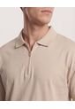 Polo  Para Hombre Cuello Tejido Sin Bolsillo Color Beige Marca Ostu #60110880 de Ostu