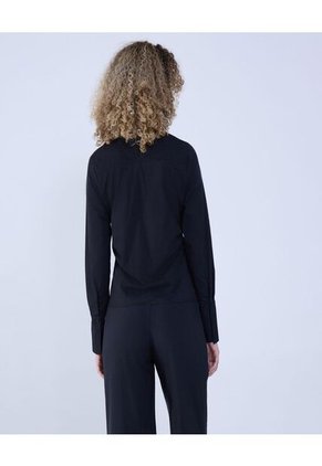 Camisa Para Mujer Manga Larga Color Negro Marca Ostu #40010278