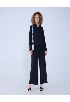 Camisa Para Mujer Manga Larga Color Negro Marca Ostu #40010278