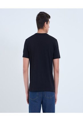 Camiseta Para Hombre Manga Corta Cuello V Color Negro Marca Ostu #60091591