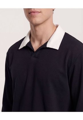 Buzo  Para Hombre Cuello V Color Negro Marca Ostu #60060614