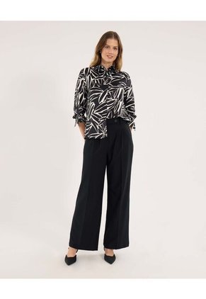 Camisa Para Mujer Manga Larga Color Negro Marca Ostu #40010323