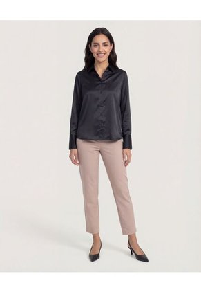 Camisa  Para Mujer Manga Larga Color Negro Marca Ostu #40010258