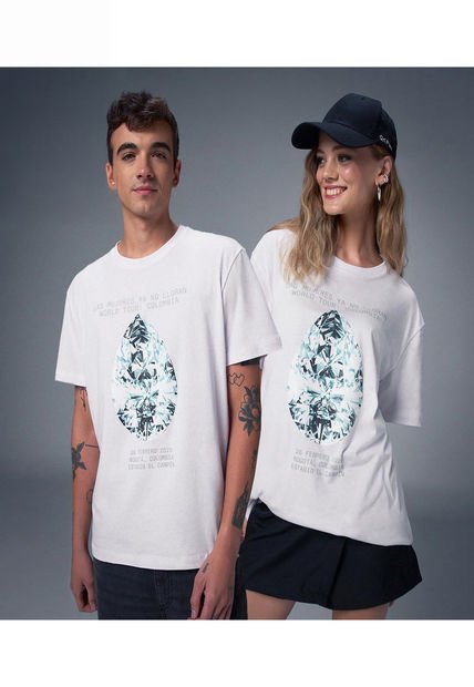 Camiseta Para Mujer Manga Corta Cuello Redondo Color Blanco Marca Ostu #40092564