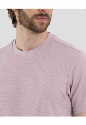 Camiseta Para Hombre Manga Corta Cuello Redondo Color Rosa Marca Ostu #60091687