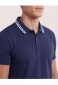 Polo  Para Hombre Cuello Tejido Sin Bolsillo Color Azul Marca Ostu #60110901 de Ostu