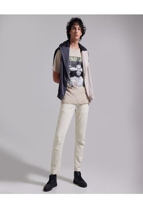 Camiseta Para Hombre Manga Corta Color Beige Marca Ostu #60090893