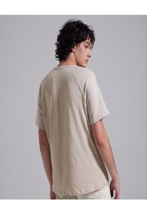 Camiseta Para Hombre Manga Corta Color Beige Marca Ostu #60090893