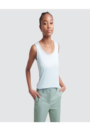 Top Para Mujer Cuello Redondo Color Verde Marca Ostu #40220244