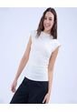 Camiseta Para Mujer Manga Corta Color Crema Marca Ostu #40092296 de Ostu