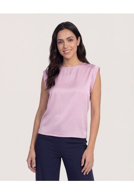Blusa  Para Mujer Manga Sisa Color Lila Marca Ostu #40121239