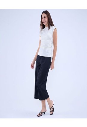 Camiseta Para Mujer Manga Corta Color Crema Marca Ostu #40092296