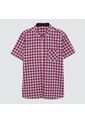 Camisa Para Hombre Manga Corta Con Bolsillo Color Rojo Marca Ostu #60010562 de Ostu