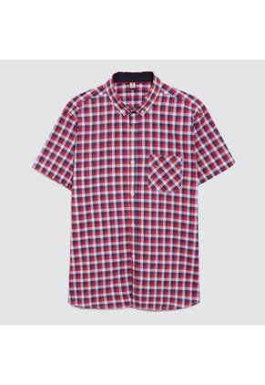 Camisa Para Hombre Manga Corta Con Bolsillo Color Rojo Marca Ostu #60010562