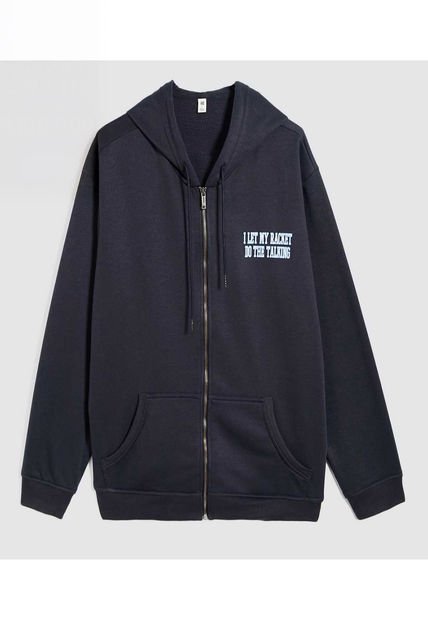 Buzo Para Hombre Zipper Color Azul Oscuro Marca Ostu #60060502