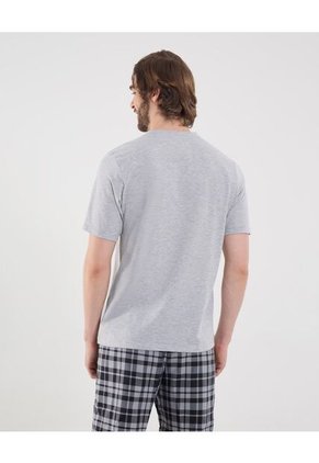 Pijama Para Hombre M/C P/C Color Gris Marca Ostu #60040198