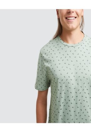 Camiseta Para Hombre Manga Corta Color Verde Marca Ostu #60090795