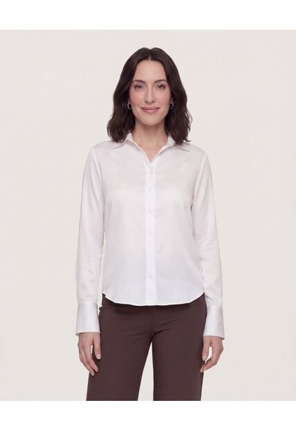 Camisa Satinada  Para Mujer Crudo Ostu