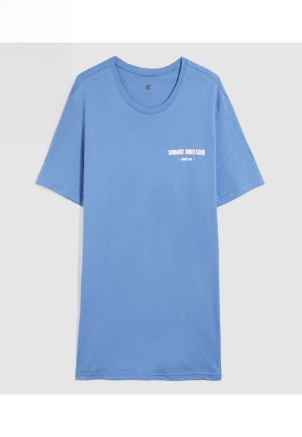 Camiseta Para Hombre Manga Corta Color Azul Medio Marca Ostu #60091560