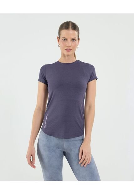 Camiseta Para Mujer Manga Corta Cuello Redondo Color Morado Marca Ostu #40092540