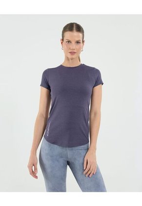 Camiseta Para Mujer Manga Corta Cuello Redondo Color Morado Marca Ostu #40092540