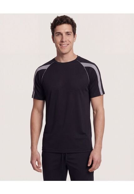 Camiseta  Para Hombre Manga Corta Cuello Redondo Color Negro Marca Ostu #60091854