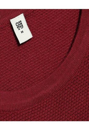 Saco Para Hombre Cuello Redondo Color Vino Marca Ostu #60330033