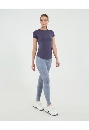 Camiseta Para Mujer Manga Corta Cuello Redondo Color Morado Marca Ostu #40092540